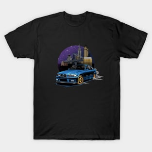 M3 E36 Illustration New York City Night Skyline T-Shirt
